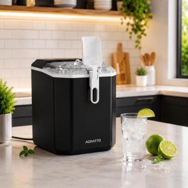 Imagem de Máquina de Gelo Agratto MG02 Portátil Produz Mais de 10kg por Dia Comp