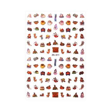 Imagem de Zwbfu 1pcs adesivos de unhas para o Natal adesivos de unhas autoadesivos de transferência de água DIY Nail Art Manicure Decorações para mulheres e crianças