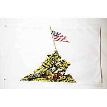 Imagem de AZ FLAG Bandeira EUA Iwo Jima 3' x 5' - EUA - Bandeiras do exército americano 90 x 150 cm - Banner 3x5 pés