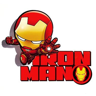 Imagem de Mini Luminária Homem de Ferro, 3D Light FX, Vermelho