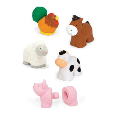 Imagem de Melissa & Doug Pop Blocs Farm Animals Educational Baby Toy - 10 Linkable Pieces