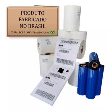 Imagem de Kit 08 Rolos Etiqueta Couche 100x150 10x15 + 4 Ribbons Cera - CBS SUPR
