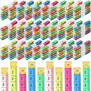 Imagem de Macarrie 300 Unidades de Fita Métrica Macia Em Massa Escala Dupla de 150 Cm/60" Fita Métrica de Tecido Fita Métrica Corporal para Perda de Peso Régua Fita Régua Macia para Costurar Suprimentos de Arte