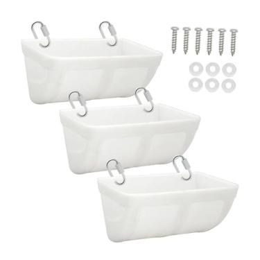 Imagem de Bothyi Calha de alimentação de gado, calha de alimentação de animais de fazenda, garrafa de água, tigela de comida, recipiente de alimentação de gado, furão, Branco