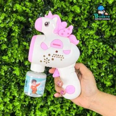 Imagem de Maquina de Bolhas Unicórnio com Luz de LED - Diversão com Sabão - Toy 