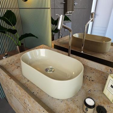 Imagem de Cuba Apoio Oval Laila O42w Bege