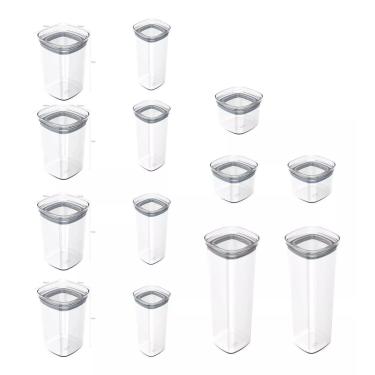 Imagem de Kit 13 Potes Herméticos Porta Alimentos Mantimentos Tampa