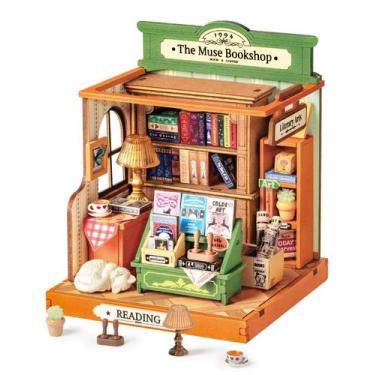Imagem de Kit em miniatura da livraria Mini Building House Rolife The Muse