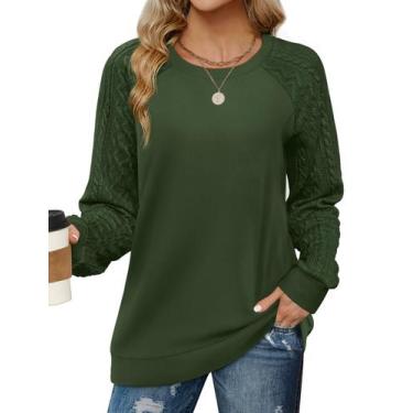 Imagem de Moletom Saloogoe Casual Tunic Ugly Christmas Green GG Feminino
