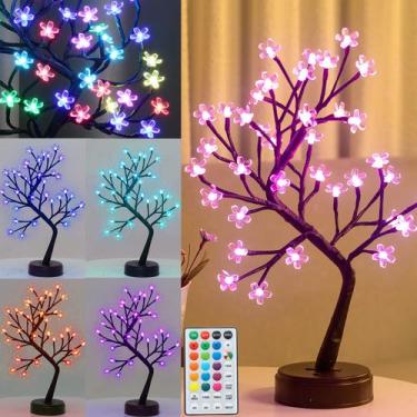 Imagem de Candeeiro de mesa Pooqla RGB Cherry Blossom Tree com 36 LED 16 cores