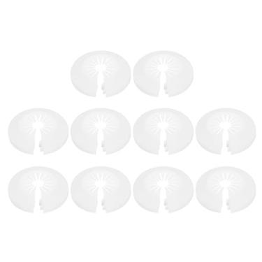 Imagem de HARFINGTON 20 peças de cobertura de tubo de flange decoração 1 cm a 2,5 cm (10-25 mm) capa de plástico para furo de parede sob a pia tubo de radiador coleira de proteção para banheiro cozinha vaso