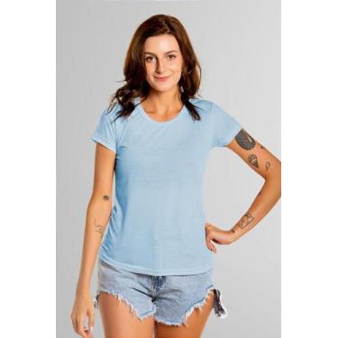 Imagem de Baby Look Azul Claro 100% Poliéster - Moda Feminina - Cortesul, G