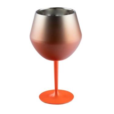 Imagem de Taça Copo Térmico De Aço Inoxidável 2 Em 1 14oz Para Gin Vinho Cerveja Drink Bebidas Para Festas De Fim De Semana Copo Cerveja Mantém Bebida Fresca E Seguro(Laranja)