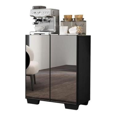 Imagem de Aparador Cantinho do Café e 2 Portas Multimóveis Preto - MULTIMOVEIS