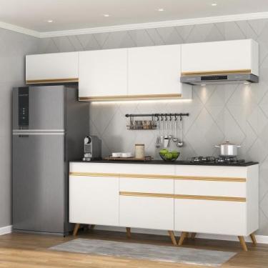 Imagem de Cozinha Completa 5 Peças Armário E Balcão Multimóveis Branca - MULTIMO