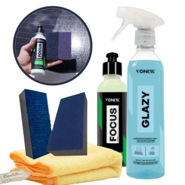 Imagem de Kit Focus Vonixx + Glazy 500ml + Taco de Lona e Carpete + Pano Cadilla