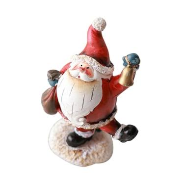 Imagem de oshhni Estatueta de Natal, Decoração de Natal, Mesa, Escultura Colecionável, Centro de Mesa, Ornamento de Resina para Escritório Pequeno no Inverno, Style J