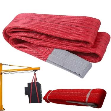 Imagem de Cinta Elevaçao De Carga 5 Toneladas 8 Metros Reforçada Resistente Guincho Reboque Mudança Obra Construçao