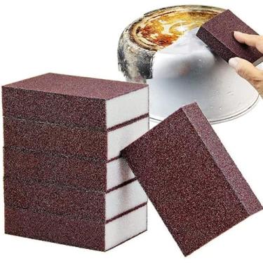 Imagem de Esponja de Limpeza com Emery Carborundum Borracha Remoção Ferrugem e Desgaste Grão Escova Doméstica para Cozinha Ferramenta