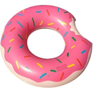 Imagem de Boia infantil Inflável Rosquinha Donut Rosa Piscina para Crianças de 0 a 6 anos (60CM)