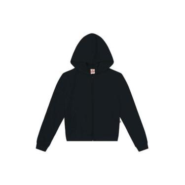 Imagem de Jaqueta infantil menina em moletom Brandili-Preto, 3, Preto