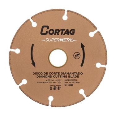 Imagem de Disco De Corte Diamantado Cortag Supermetal 115mm