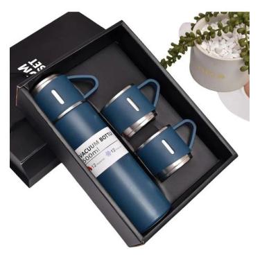 Imagem de Garrafa Térmica Em Inox Com Xícara Bebidas Quentes E Frias C - Congrat