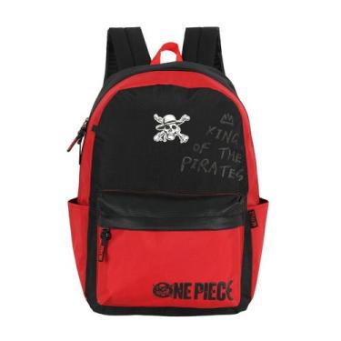 Imagem de Mochila Costas One Piece Juvenil 18'' Meninos Escolar Pirata - Luxcel,
