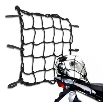 Imagem de Rede Elástica Aranha Com Ganho Porta Capacete Moto Bagageiro - Redstar