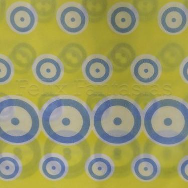 Imagem de Toalha Estampada Retangular Tnt Poá Amarelo Azul E Branco 1,40x2,20m