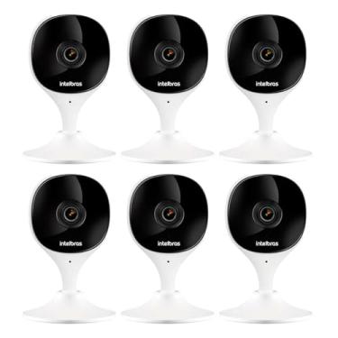 Imagem de kit 6 Câmeras Wi-Fi iMx C Intelbras Visão Superwide e Inteligência Artificial Branca