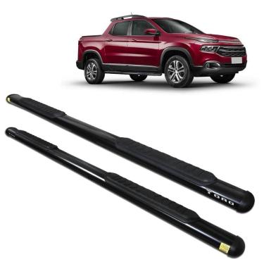 Imagem de Estribo Lateral Fiat Toro 2016 a 2023 Oblongo Oval Preto