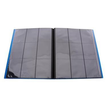 Imagem de Cabos & Plugs, Pasta fichário para 360 cards, 9 pocket para cartas 3/4", 20 folhas frente e verso, albúm de qualidade premium para figurinhas (Azul)