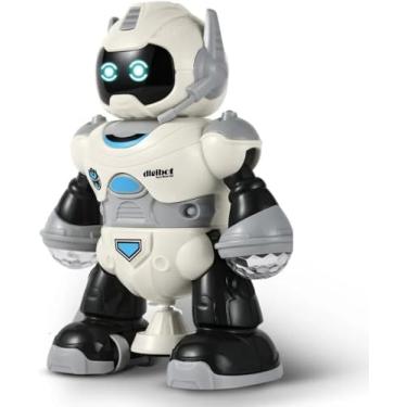 Imagem de Robô Inteligente Eletrônico Giratório com Mini Projetor Brinquedo Robô Eletrônico Giratório Com Som E Luz - YODHE