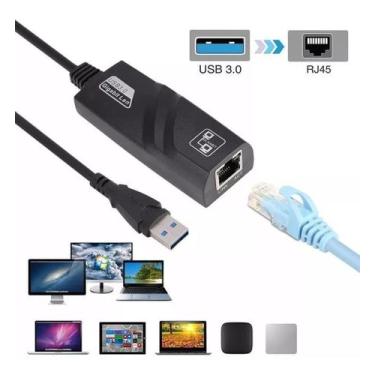 Imagem de Usb 3.0 Para Ethernet Lan Internet Cabo Adaptador Gigabit 10 - DACAR, 