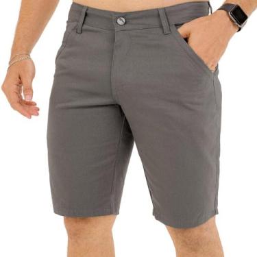 Imagem de Bermuda Masculina Sarja Brim Qualidade Premium - Tootexas, Grafite, 38