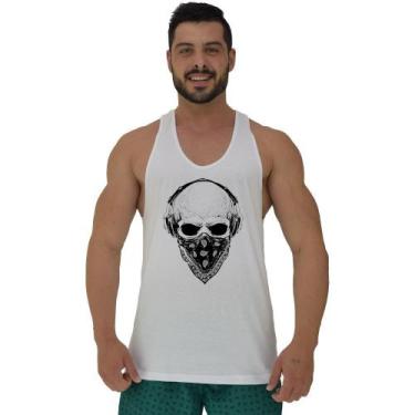 Imagem de Regata Menos Cavada Masculina MXD Conceito Caveira De Bandana, P, Bran