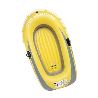 Imagem de Dynwave Caiaque inflável, barco inflável com suportes para remos, flutuadores de lago, de PVC, barco ao ar livre para pesca em rios, Pequeno Sem Remos