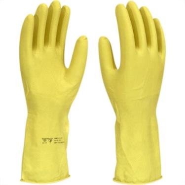 Imagem de Luva Imbat Latex Forrada Amarelo 09-G - Kit C/12 Unidades