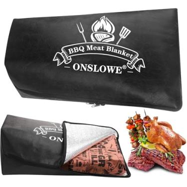 Imagem de Cobertor de churrasco para descanso de carne, saco de descanso reutilizável com isolamento térmico Reat, cobertor de descanso de carne para defumador, cobertor isolado para descanso de peito com boca