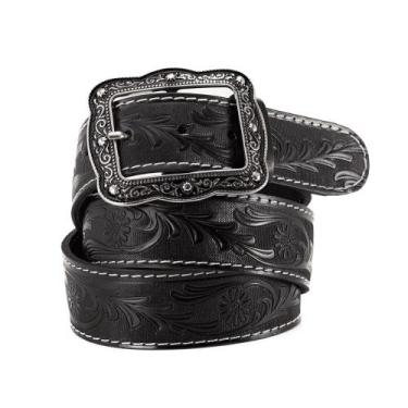 Imagem de Cinto Feminino Estilo Country Rodeio Barretos Couro Floral - Pampas Co