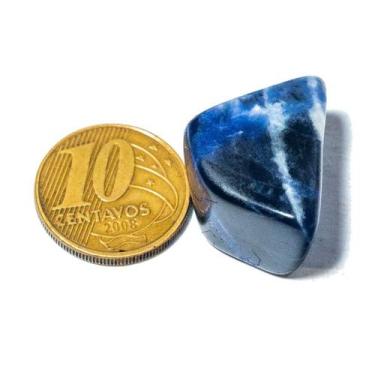 Imagem de 01 Sodalita Azul Rolado Pedra G 30 a 45mm Classe A - CristaisdeCurvelo
