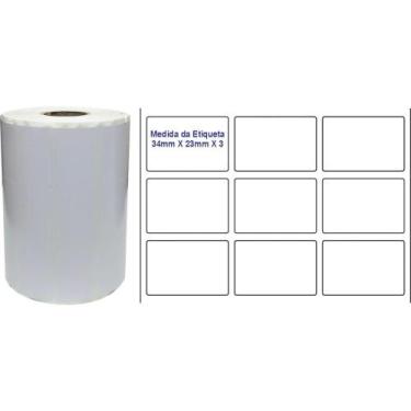 Imagem de Etiqueta para Código de Barras Couché 34X23MM com 30M (3 Carreiras - R
