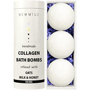 Imagem de Creamy Collagen Bubble Bath Bombs with Oatmeal Milk Honey Essential Oils Luxurious Bath Gift Dry Skin Nourishment Indulge in A Blissful Bathing Spa