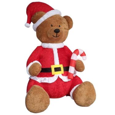 Imagem de Urso De Pelucia Natal Inflavel Gigante 1,7X2,74M Bivolt