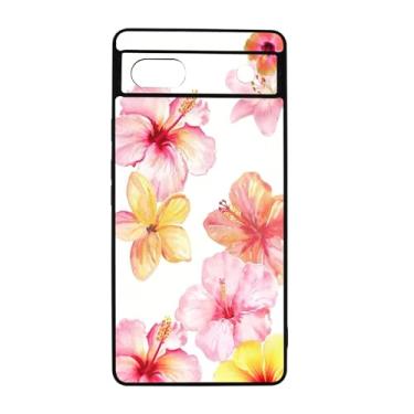 Imagem de qizjio Capa de telefone de verão à prova de choque protetora com flor de hibisco para Google Pixel 6A