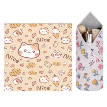 Imagem de GianiaChi Pano mágico autoadesivo | Protetor de lente de câmera + bolsa de armazenamento de cosméticos | Reutilizável, lavável, organizador dobrável | Estojo de viagem portátil para lentes, pincéis e