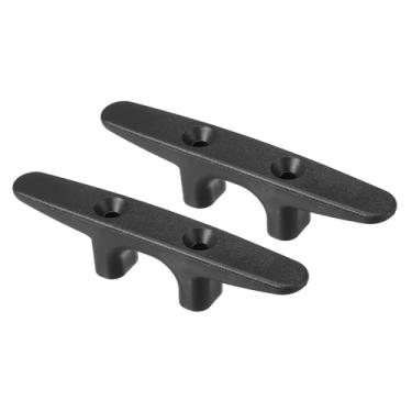 Imagem de Grampo de doca de nylon de 4,5 polegadas, pacote com 2, canoas, caiaques, pequenos prendedores de corda para barcos de convés marítimos, canoas, caiaques, decoração, preto