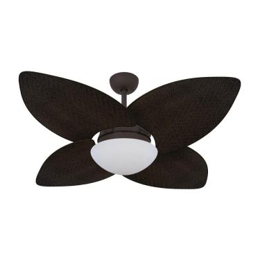 Imagem de Ventilador de Teto Dormamu Marrom Texturizado 4 Pás Palmae Tabaco 127V