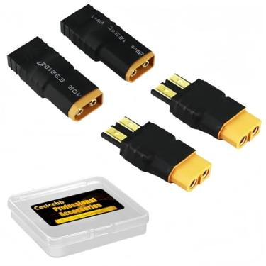 Imagem de Cecicebb Adaptador conector fêmea TRX macho para XT60 macho fêmea para Zippy Revo Slash Rustler Stampede Bandit E Revo RC Carros RC LiPo Conectores de bateria